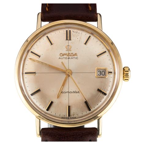 omega mens watch gold|14k gold omega men's watch.